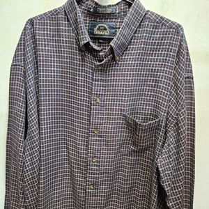 BD Baggies vintage English Twill casual button up plaid shirt ~ mens 2XL Tall